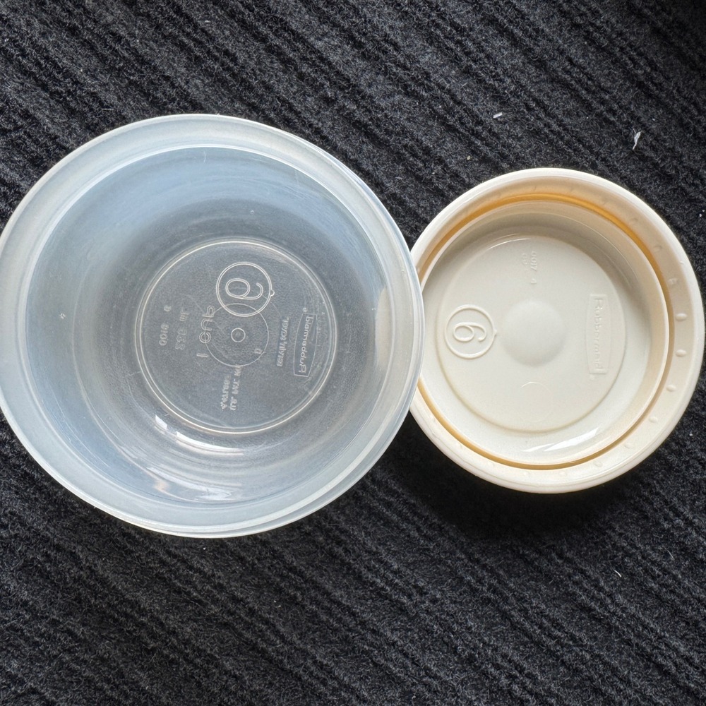 Rubbermaid Servin Saver Food Storage Containers Almond 4pc Set #2 #6 #1 Round - Picture 13 of 16